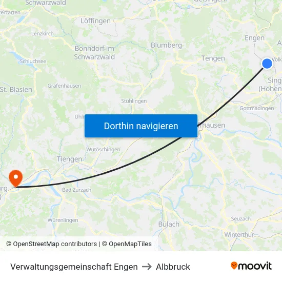 Verwaltungsgemeinschaft Engen to Albbruck map