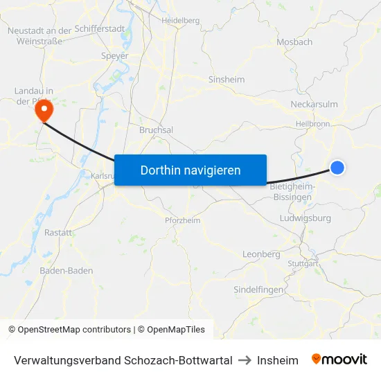 Verwaltungsverband Schozach-Bottwartal to Insheim map