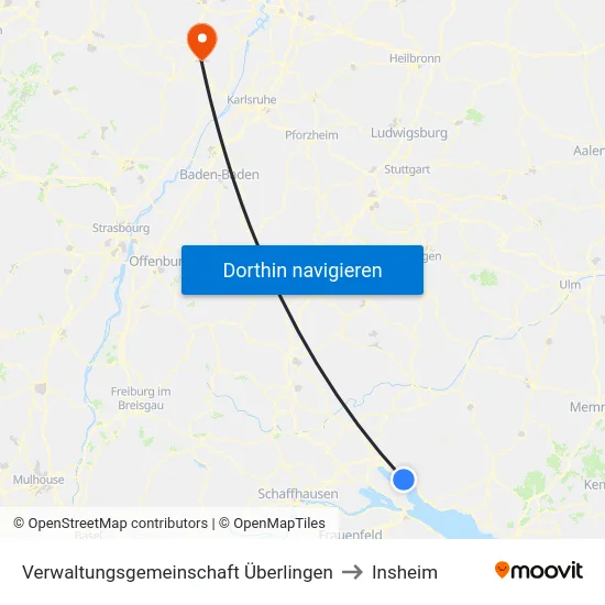 Verwaltungsgemeinschaft Überlingen to Insheim map