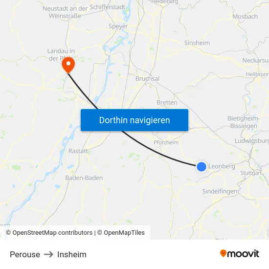 Perouse to Insheim map