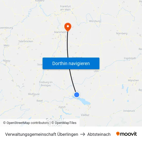 Verwaltungsgemeinschaft Überlingen to Abtsteinach map