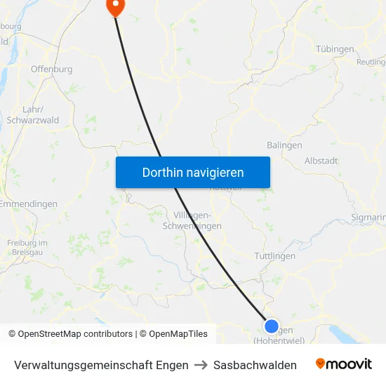 Verwaltungsgemeinschaft Engen to Sasbachwalden map