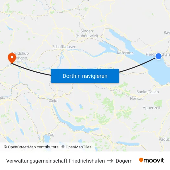 Verwaltungsgemeinschaft Friedrichshafen to Dogern map