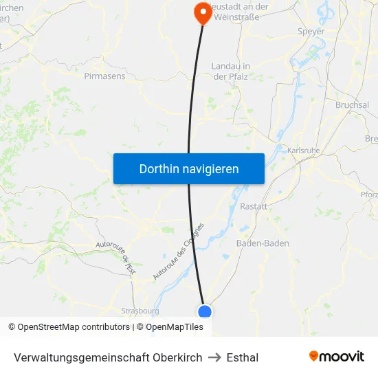 Verwaltungsgemeinschaft Oberkirch to Esthal map