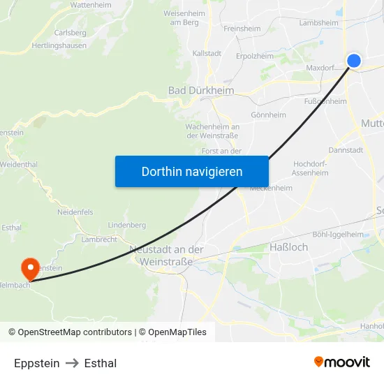 Eppstein to Esthal map