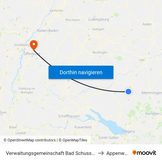 Verwaltungsgemeinschaft Bad Schussenried to Appenweier map