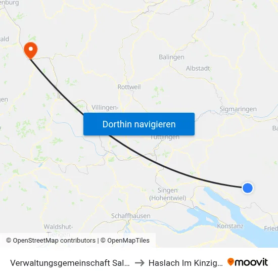 Verwaltungsgemeinschaft Salem to Haslach Im Kinzigtal map