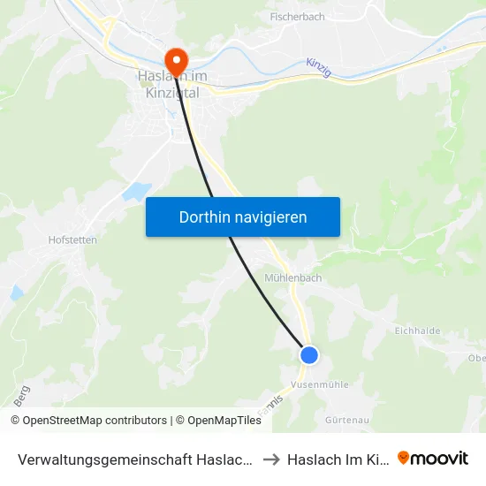Verwaltungsgemeinschaft Haslach Im Kinzigtal to Haslach Im Kinzigtal map