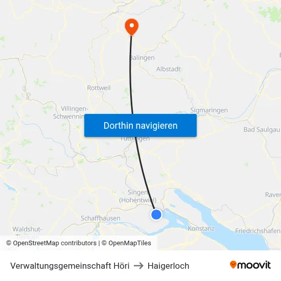 Verwaltungsgemeinschaft Höri to Haigerloch map