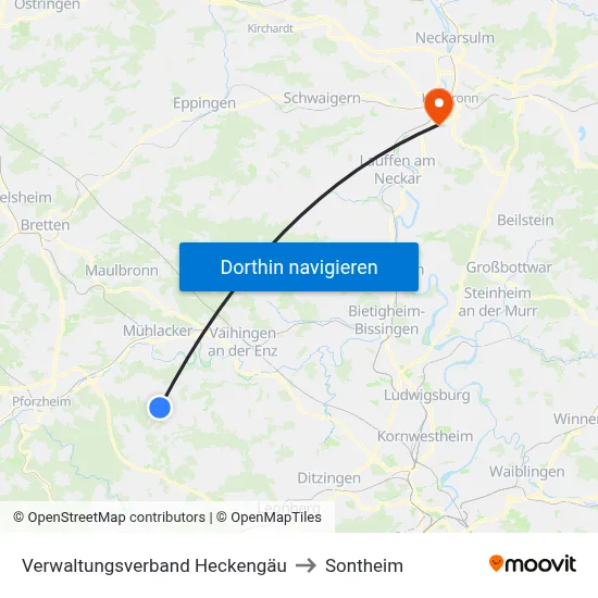 Verwaltungsverband Heckengäu to Sontheim map