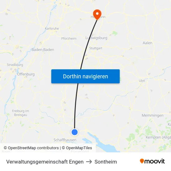 Verwaltungsgemeinschaft Engen to Sontheim map