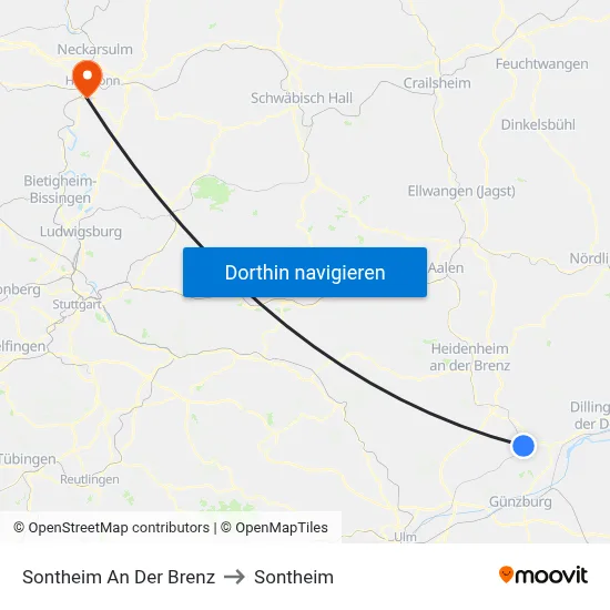 Sontheim An Der Brenz to Sontheim map