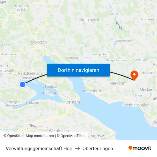 Verwaltungsgemeinschaft Höri to Oberteuringen map