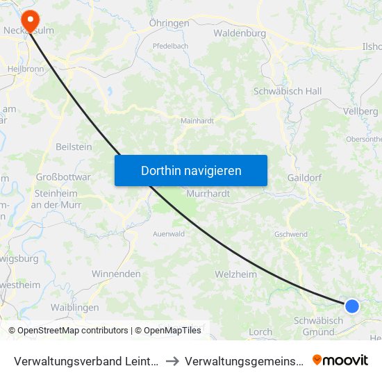 Verwaltungsverband Leintal-Frickenhofer Höhe to Verwaltungsgemeinschaft Neckarsulm map