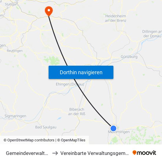 Gemeindeverwaltungsverband Rot-Tannheim to Vereinbarte Verwaltungsgemeinschaft Der Stadt Ebersbach An Der Fils map