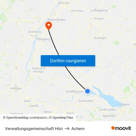 Verwaltungsgemeinschaft Höri to Achern map