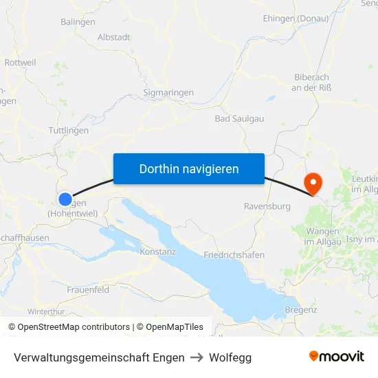 Verwaltungsgemeinschaft Engen to Wolfegg map