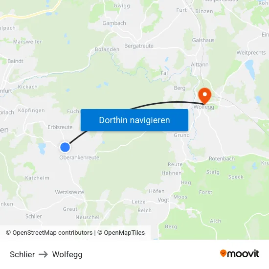 Schlier to Wolfegg map
