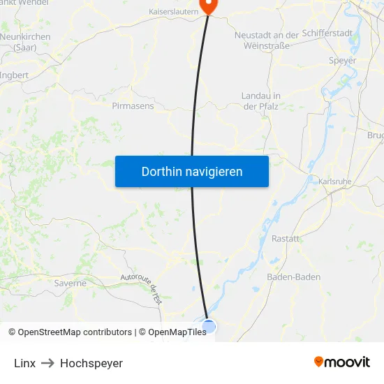 Linx to Hochspeyer map