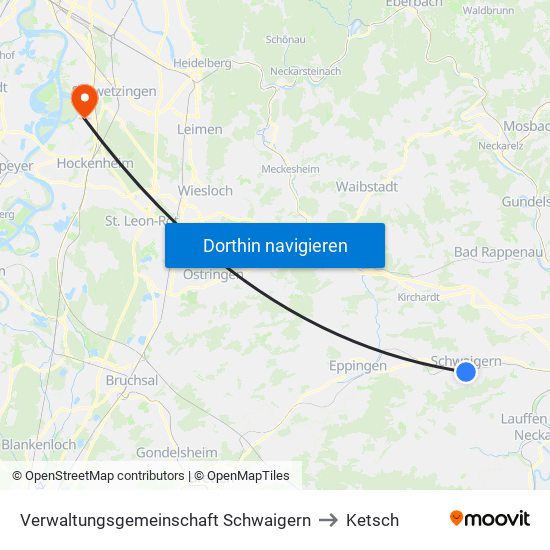 Verwaltungsgemeinschaft Schwaigern to Ketsch map