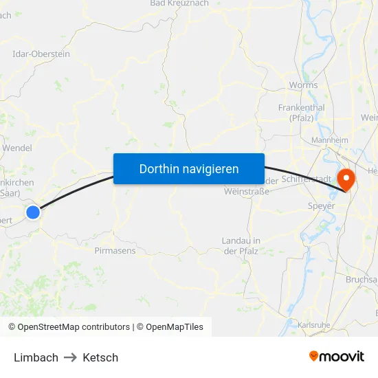Limbach to Ketsch map