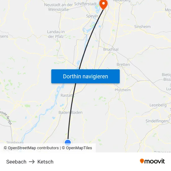 Seebach to Ketsch map