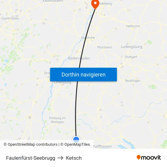 Faulenfürst-Seebrugg to Ketsch map