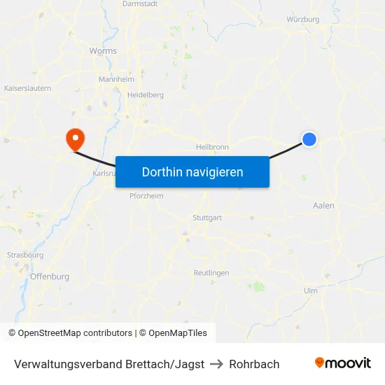 Verwaltungsverband Brettach/Jagst to Rohrbach map
