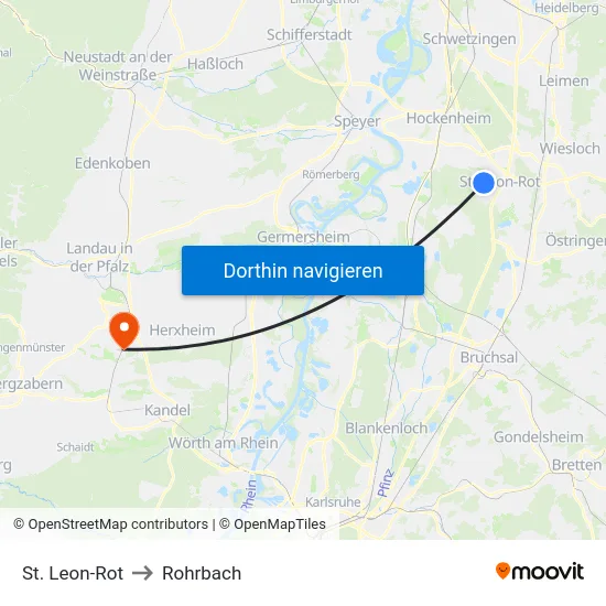 St. Leon-Rot to Rohrbach map