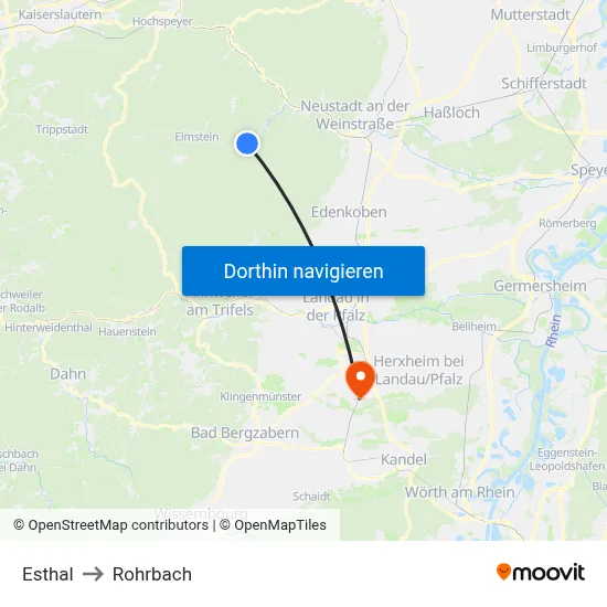 Esthal to Rohrbach map