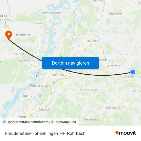 Freudenstein-Hohenklingen to Rohrbach map