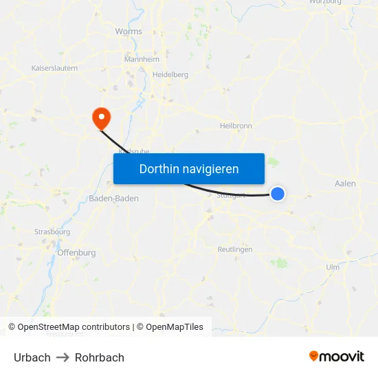 Urbach to Rohrbach map