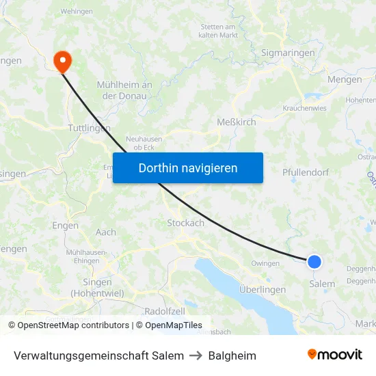 Verwaltungsgemeinschaft Salem to Balgheim map