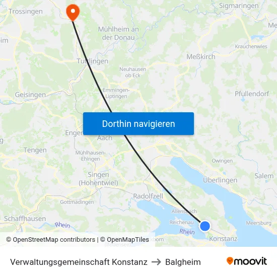 Verwaltungsgemeinschaft Konstanz to Balgheim map