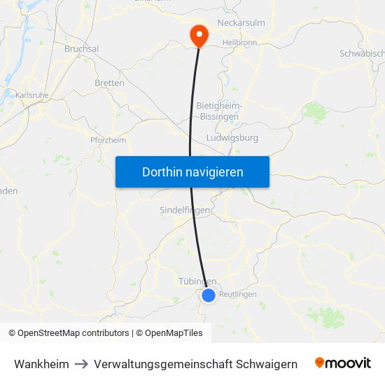Wankheim to Verwaltungsgemeinschaft Schwaigern map