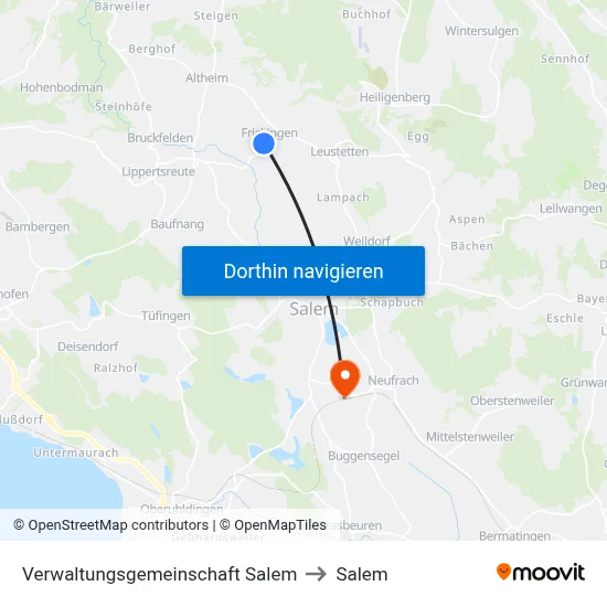 Verwaltungsgemeinschaft Salem to Salem map