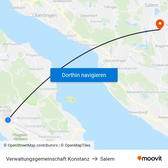 Verwaltungsgemeinschaft Konstanz to Salem map