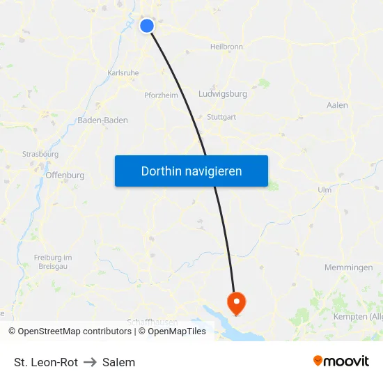 St. Leon-Rot to Salem map