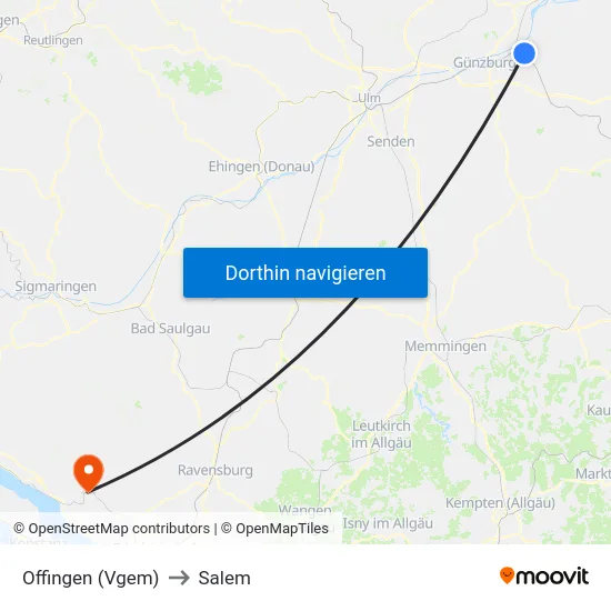 Offingen (Vgem) to Salem map