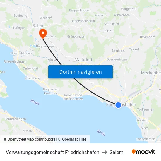 Verwaltungsgemeinschaft Friedrichshafen to Salem map