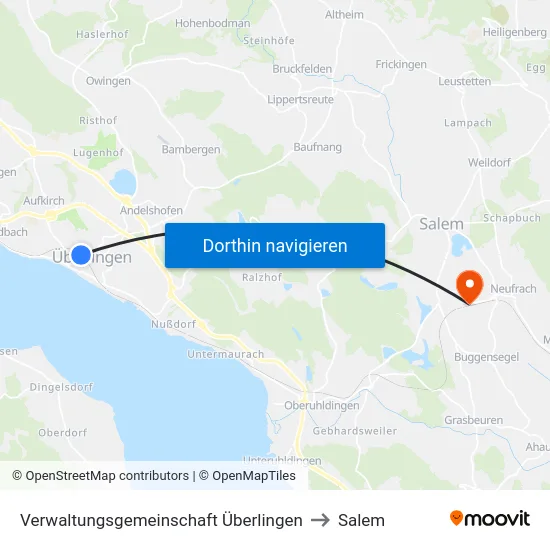 Verwaltungsgemeinschaft Überlingen to Salem map
