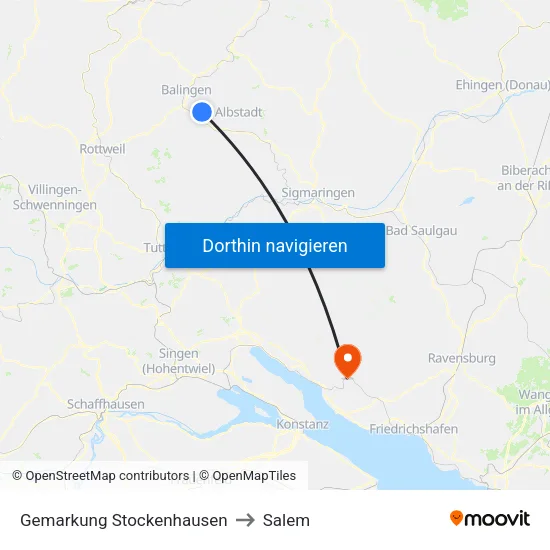 Gemarkung Stockenhausen to Salem map