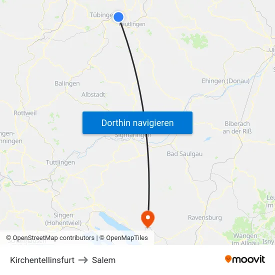 Kirchentellinsfurt to Salem map