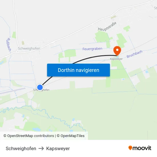 Schweighofen to Kapsweyer map