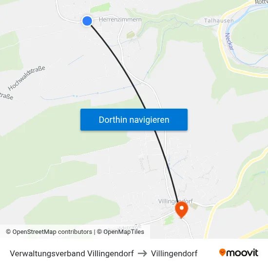 Verwaltungsverband Villingendorf to Villingendorf map