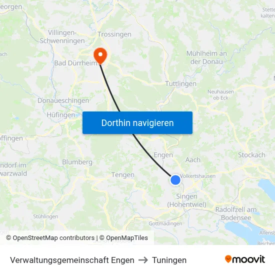 Verwaltungsgemeinschaft Engen to Tuningen map
