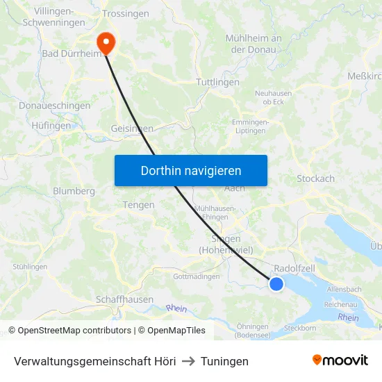 Verwaltungsgemeinschaft Höri to Tuningen map