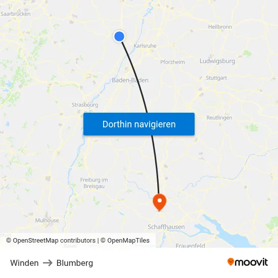 Winden to Blumberg map
