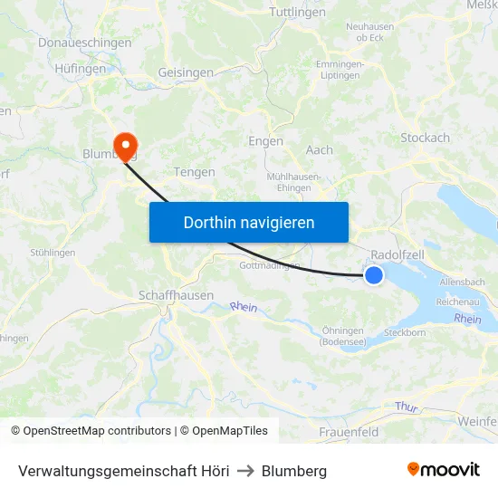 Verwaltungsgemeinschaft Höri to Blumberg map