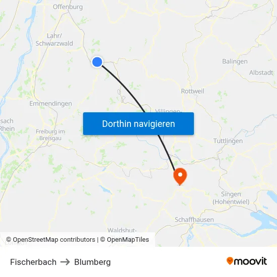 Fischerbach to Blumberg map